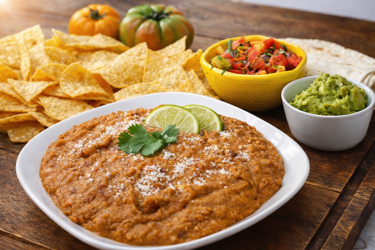 Refried Beans with Cheese