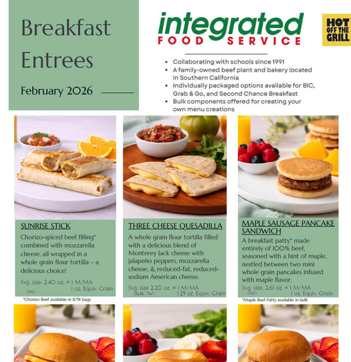 Breakfast Entrees Feb.2026